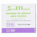 Jeringa plástico insulina .3ml 31gr x 6mm (Sensil Medical) 100 pzas