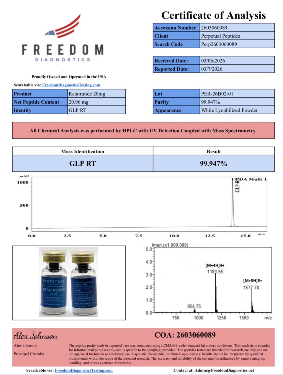 Reta 20 Research Kit (20mg) + 3ml Agua Bacteriostatica