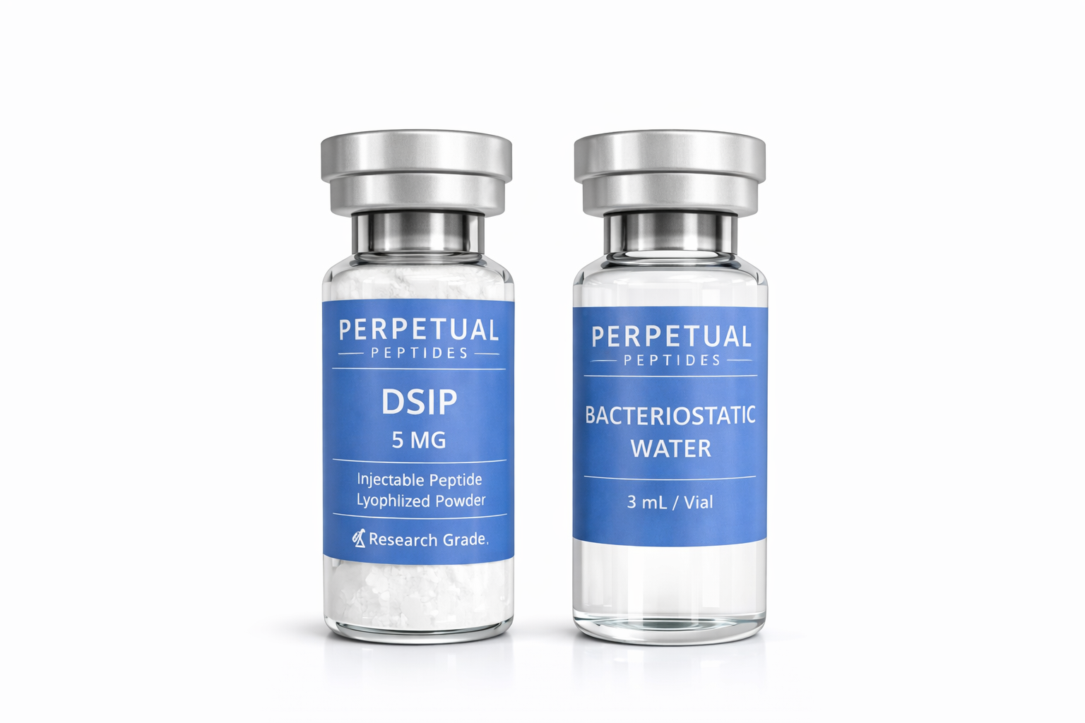 DSIP 5 mg + 3ml Agua Bacteriostática – Perpetual Peptides